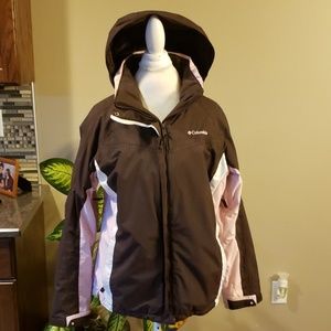 Columbia Sportswear Brown and light pink jacket